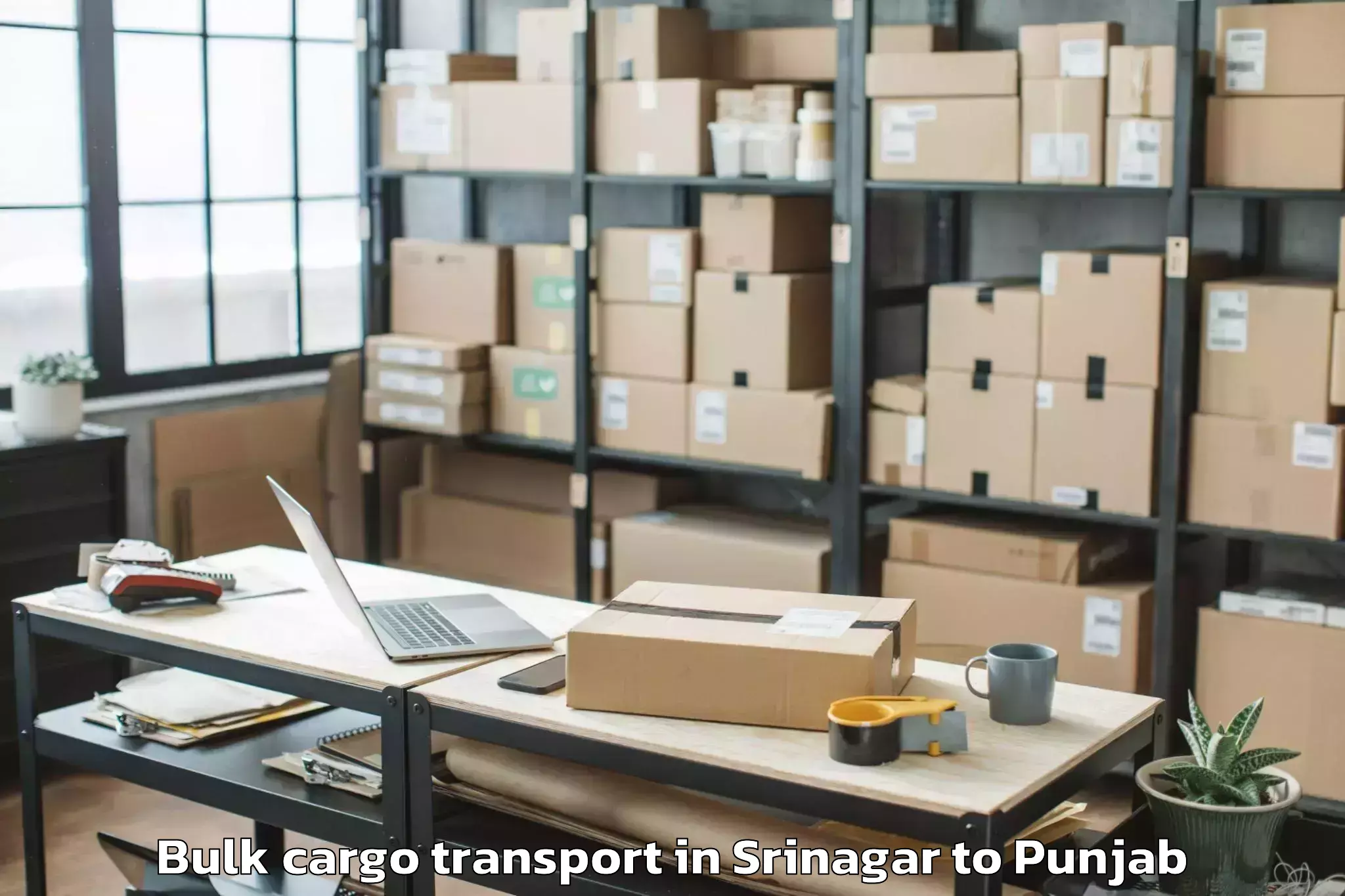 Professional Srinagar to Sirhind Fatehgarh Bulk Cargo Transport